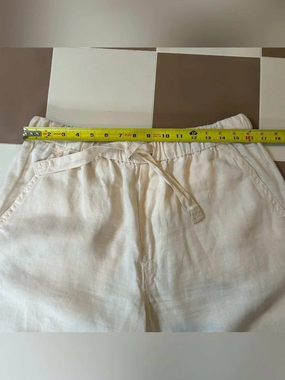 Everlane The Linen Pull-On Barrel Pant Natural Linen Size L